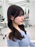 前髪顔まわり韓国ヘアレイヤーカットサイドバンク2wayバンク韓国