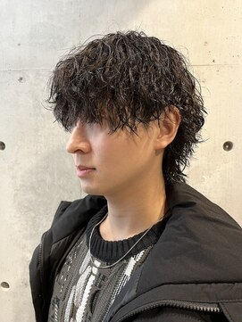 サロンリベルテ(salon Liberte) 黒髪メンズウルフ◎ツイスパで色気と無骨さを両立ミディアム