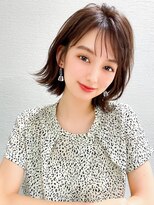 アフロート エル 錦糸町(AFLOAT L) 30代40代の明るい白髪染めで垢抜ける結べるレイヤーボブ