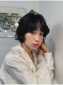 ショートボブ/ミニボブ/ニュアンスパーマ/顔周りカット/20代30代