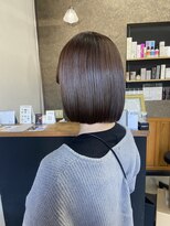 カンナカンナ 三佐店(cannaCANNA)&nbsp;＊マロン　ブラウン×ぱつっと重めボブスタイル＊