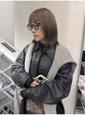 デザインカラーハイライトブリーチレイヤースタイル前髪カット