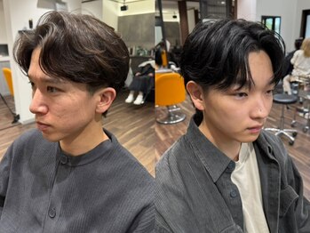 LA PENSEE BRUN MEN'S 蟹江 【ラパンセブラン メンズ】の写真/セットの楽さとお洒落を叶えるメンズヘアならLAPENSEEへ*ニュアンスパーマでONOFFキマるメンズヘアに。