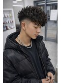 フェードスパイキースペインカールパーマ