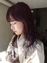 パークレーン アイス イヴェン(park lane ICI yeven) ブリーチなし春カラーニュアンスパーマラベンダーボルドー/akari