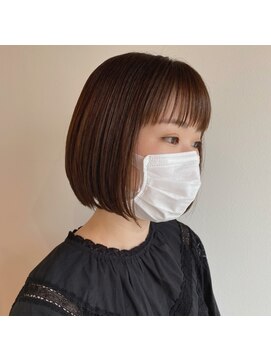 ツイギー 宮西店(TWiGGY) シースルーバングとナチュラルボブ