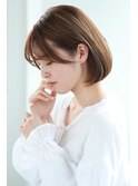 【lien.相楽】耳かけボブ/オリーブカラー/小顔/ハイライトカラー