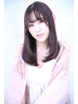 クオン(Hair Design Cuon) 【シークレットバング】シースルーロングボブ