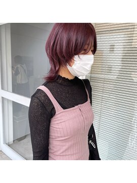 ミント(mint) ウルフボブ/ボブルフ/ショートウルフ/パープルグレージュ