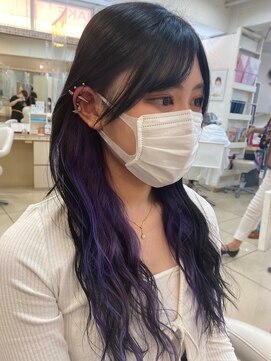 ザナドゥ 巣鴨店(Xanadu) おしゃれインナーカラー×ブルーパープル