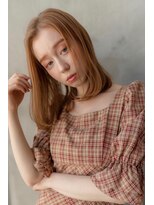 オースティン 登戸向ケ丘遊園(AUSTIN)&nbsp;大人かわいい前髪セシルカットココアブラウンフリンジウェーブ