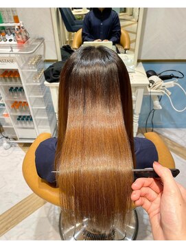 ロンド ストラーダ 心斎橋(Lond strada) ココアベージュロングヘアボブルフ