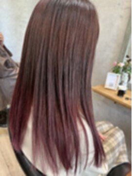 クシュ 所沢東口店(kusyu...) フリンジバング#ベイビーピンク#カシスレッド#ふんわりカール