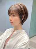 大人かわいい丸みショート