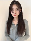 顔まわりカット/レイヤーカット/ラベンダーブラウン