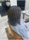細めコントラストハイライト/グレージュ