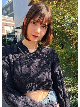 エイミー(Aimee) aimee町田　ナチュラルブラウン×ミニボブ
