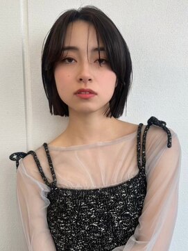 ポーチバイハニー オモテサンドウ(PORCH by HONEY omotesando) ナチュラルボブ　黒髪　ダークトーン