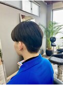 センターパートマッシュ
