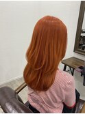 オレンジ×ロングレイヤー