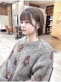 切りっぱなしボブ×サイドバング