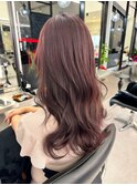 ブリーチなしダブルカラー☆ボルドーピンク☆20代30代40代