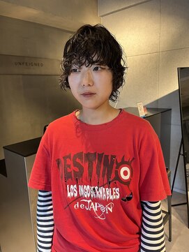 アンフェインド02(UNFEIGNED 02) 黒髪カタログ/クラゲヘアー/ショートパーマ/小顔/名駅伏見/栄