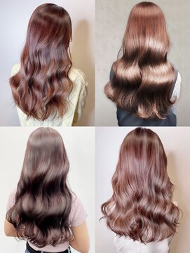 アース 明石店(EARTH) 大人可愛いピンクベージュダブルカラー