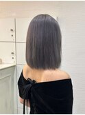 ボブ/ダークグレー/ブリーチ