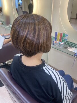 松本平太郎美容室 土浦パートワン(PART1) 大人ショートハイライトスタイル　30代40代50代60代　土浦