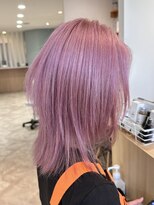 ルチア 八柱店(LUCIA by cuore)&nbsp;ピンクカラー　ピンクラベンダー　ハイトーン　ダブルカラー