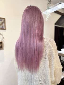 グランアージュ 池袋東口店(grandage) 透明感たっぷりペールピンク/ダブルカラー/ブリーチ/推し色