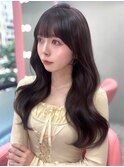 モーヴブラウン/韓国ヘア/渋谷/レイヤー/顔まわり