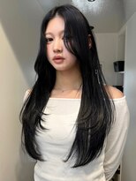 サンクプロジェクト(cinq PROJECT)&nbsp;透明感ブルーブラック×ロングレイヤー◎
