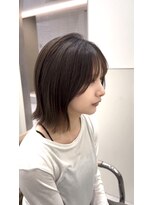 アシャヘアー(A.s.h.a hair)&nbsp;チョコレートブラウン×インナーミルクティー　くびれボブ