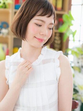 カバーヘア ブリス 上尾西口店(COVER HAIR bliss) ★ナチュラルカラー個性的斜めバングの小顔ボブ20代30代40代★7