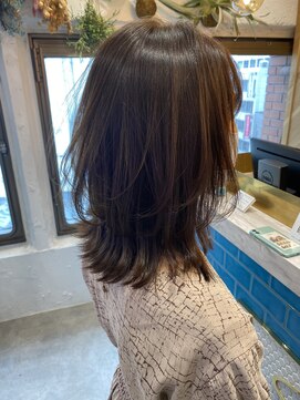 シー バイ ロンド 新宿(Sea by Lond) 【遠藤　駿】お客様ヘア☆大人ミディアムウルフ