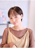 大人ガーリー/小顔/透けバング/耳かけ/マッシュショート/本牧