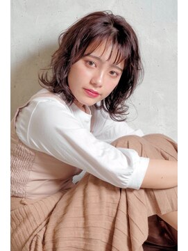 クシュ 所沢西口プロぺ通り(kusyu... ) ペールベージュセクションカラーグラデーションカラー外ハネボブ