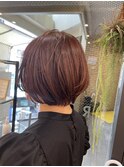 グラデーションボブ【オーガニックカラーピンクブラウン】