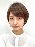 30代40代大人女性/前髪ありショートボブ/ショートヘア/髪質改善