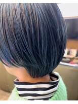 ルーナヘアー(LUNA hair)&nbsp;『京都 山科 ルーナヘアー』バレイヤージュ ネイビーブルー