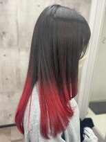 スターズ 川越店(STARS) 髪質改善　ストレート　レイヤーカット　裾カラー　レッドカラー