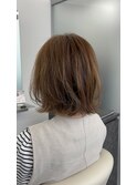 こなれミディ 白髪ぼかしハイライト