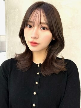 ミラリー トウキョウ(Mirareee Tokyo) 20代30代40代◎前髪パーマグレーベージュレイヤーロング黒髪