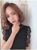 ボブルフネビージュ小顔ワンレン黒髪