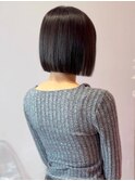 カットのみで創る丸みのある韓国ボブ