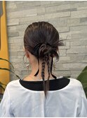 お呼ばれヘア韓国タイトカチモリアレンジ