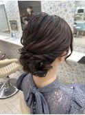 シニヨン／結婚式／お呼ばれヘア／二次会へア／ミディアム