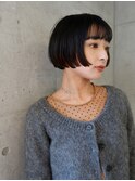 コンパクトボブ/内巻きスタイルでフレンチボブ風♪/ワイドバング